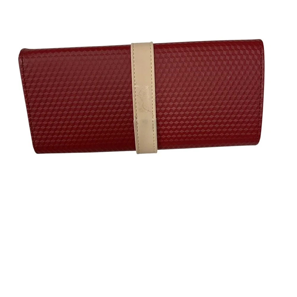 Jan Taminiau Women's Business Class Amenity Clutch Burgundy Limited Edition OS